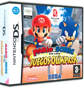 Mario & Sonic at the Olympic Games - Box - 3D (Spain) - 575x598