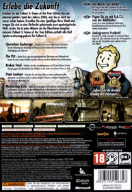 Fallout 3: Game of the Year Edition - Box - Back (Germany) - 600x871