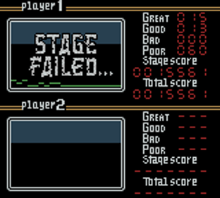 beatmania GB - Screenshot - Game Over (Japan) - 160x144