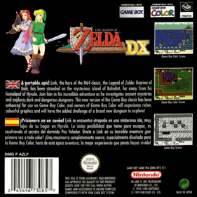 The Legend of Zelda: Link's Awakening DX - Fanart - Box - Back (Europe) - 800x800
