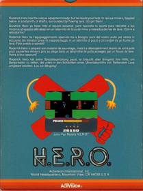 H.E.R.O.: Helicopter Emergency Rescue Operation - Box - Back (Europe) - 896x1200