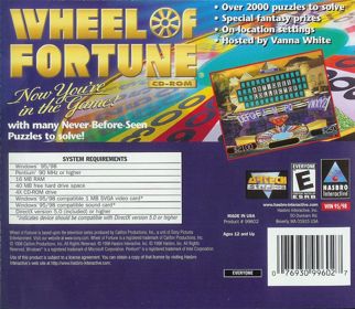 Wheel of Fortune - Box - Back (North America) - 919x800