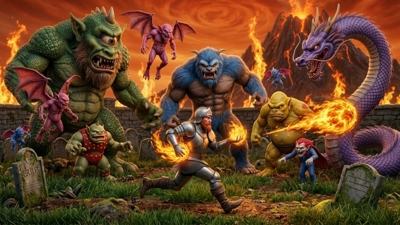 Ghosts'n Goblins - Fanart - Background (Europe) - 1920x1080