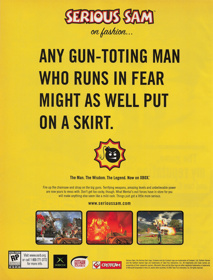 Serious Sam - Advertisement Flyer - Front (United States) - 1671x2200