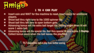 Amigo - Arcade - Controls Information (World) - 1920x1080
