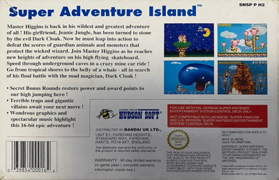 Super Adventure Island - Box - Back (United Kingdom) - 1260x813