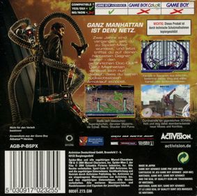 Spider-Man 2 - Box - Back (Germany) - 806x800