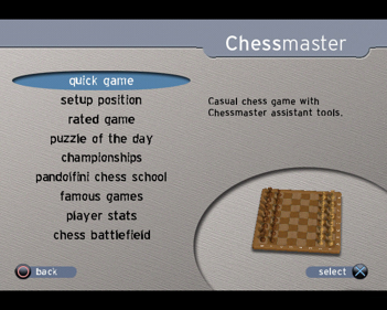 Chessmaster - Screenshot - Game Select (World) - 640x512