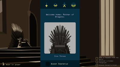 Reigns: Game of Thrones - Screenshot - Gameplay (World) - 1280x720