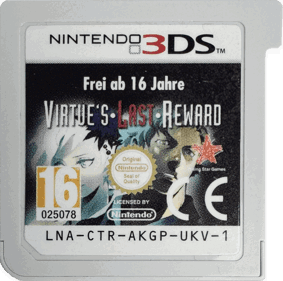 Virtue's Last Reward - Cart - Front (Europe) - 1311x1300