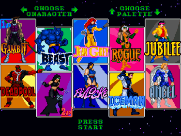 X-Men: The Arcade Game (Remake Version) [Special Edition] - Screenshot - Game Select (World) - 960x720