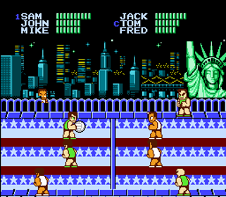 Super Super Dodgeball - Screenshot - Gameplay (World) - 256x224