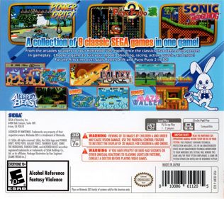 Sega 3D Classics Collection - Box - Back (North America) - 901x800
