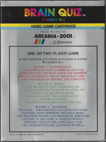 Brain Quiz - Box - Back (North America) - 1721x2300