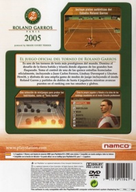 Roland Garros 2005: Powered by Smash Court Tennis - Box - Back (Spain) - 483x680