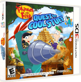 Phineas and Ferb: Quest for Cool Stuff - Box - 3D (North America) - 841x856
