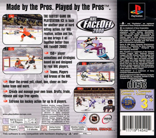 NHL FaceOff 2000 - Box - Back (Europe) - 733x650