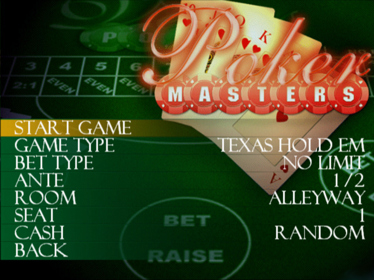 Poker Masters - Screenshot - Game Select (Europe) - 640x480