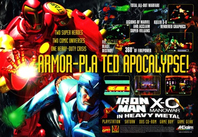 Iron Man / X-O Manowar in Heavy Metal - Advertisement Flyer - Front (North America) - 2372x1639