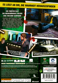 CSI: Hard Evidence - Box - Back (Germany) - 3042x4293