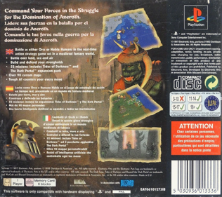 Warcraft II: The Dark Saga - Box - Back (Europe) - 765x680