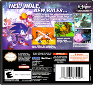 Sonic Chronicles: The Dark Brotherhood - Box - Back - Reconstructed (North America) - 774x708