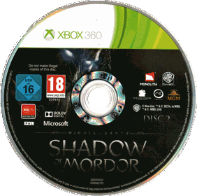 Middle-Earth: Shadow of Mordor - Disc (Europe) - 2853x2837