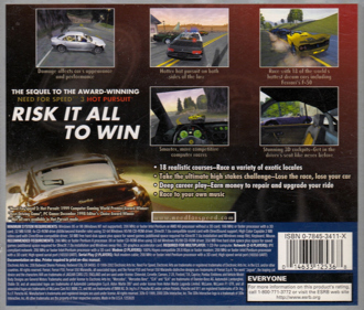 Need for Speed: High Stakes - Box - Back (North America) - 1617x1375