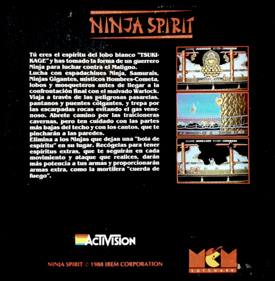 Ninja Spirit - Box - Back (Spain) - 585x597