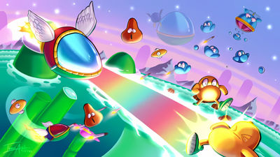 Sega Ages 2500 Series Vol. 33: Fantasy Zone Complete Collection - Fanart - Background (Japan) - 1920x1080