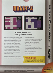 Rally X (Team Pixelboy) - Box - Back (World) - 1100x1500