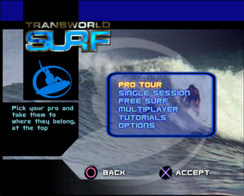 TransWorld Surf - Screenshot - Game Select (World) - 640x512