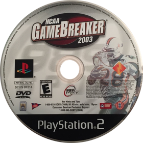NCAA Gamebreaker 2003 - Disc (North America) - 1135x1138