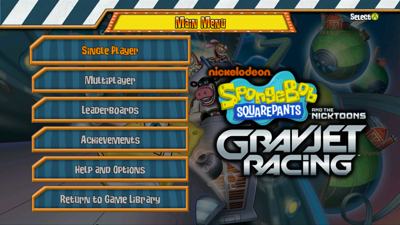  SpongeBob SquarePants and the Nicktoons Gravjet Racing - Screenshot - Game Title (World) - 1920x1080