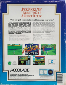 Jack Nicklaus' Unlimited Golf & Course Design - Box - Back (United Kingdom) - 1056x1350