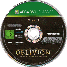 The Elder Scrolls IV: Oblivion: Game of the Year Edition - Disc (Germany) - 2852x2872