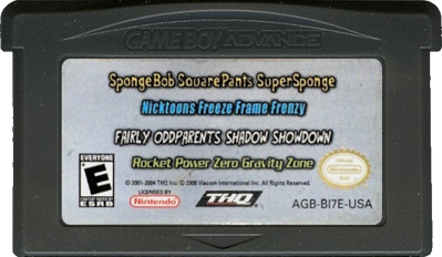 4 Games on One Game Pak: Nicktoons - Cart - Front (North America) - 702x408