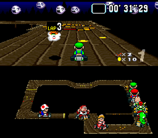 Super Mario Kart - Screenshot - Gameplay (World) - 256x224
