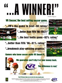 VR Soccer - Advertisement Flyer - Front (North America) - 2000x2650