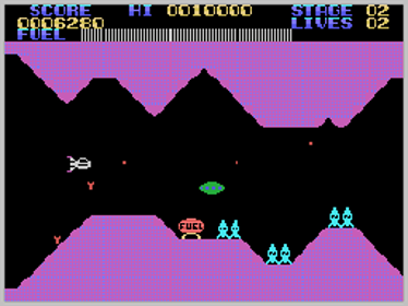 Cavern Fighter - Screenshot - Gameplay (World) - 256x192