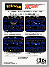 Pac-Man - Box - Back (Europe) - 1072x1467
