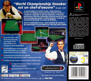 World Championship Snooker - Box - Back (France) - 765x680