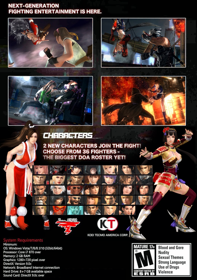 DEAD OR ALIVE 5 Last Round: Core Fighters - Box - Back (World) - 1531x2175