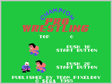Champion Pro Wrestling - Screenshot - Game Title (World) - 256x192