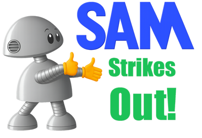 SAM Strikes Out! - Clear Logo (Europe) - 746x512