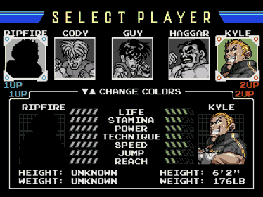 Mighty Final Fight Forever (DreamBOR Edition) - Screenshot - Game Select (World) - 960x720