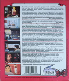 World Championship Boxing Manager - Box - Back (Europe) - 947x1116