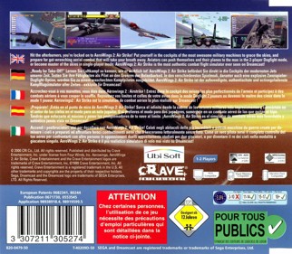 AeroWings 2: Airstrike - Box - Back (Europe) - 1607x1400