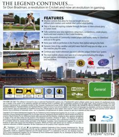 Don Bradman Cricket 14 - Box - Back (Australia) - 692x800
