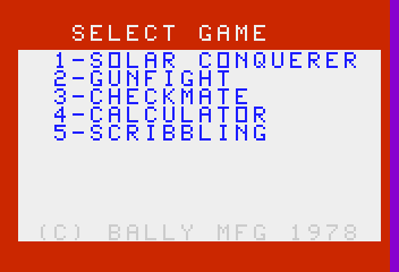 Solar Conqueror - Screenshot - Game Select (North America) - 352x240